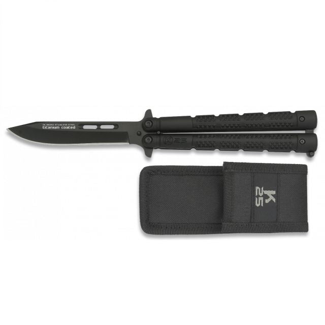 Navaja Abanico Táctico K25 Black Titanium