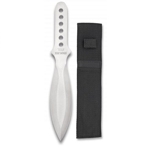 Kunai ou faca de arremesso 20 cm Prata