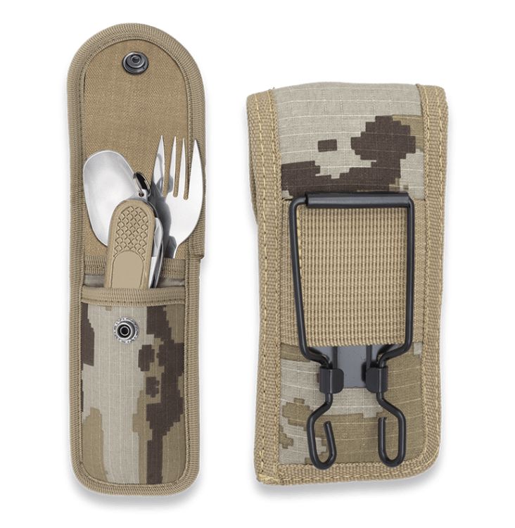 Cubiertos Camping Outdoor con funda Cubiertos ARTE y ACERO 