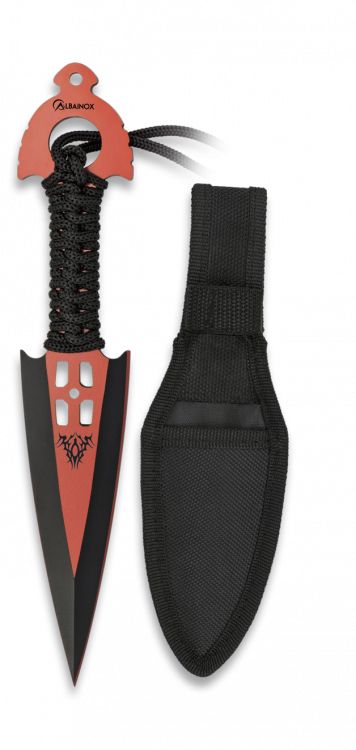 Cuchillo Lanzador Naranja con Funda – 21,3 cm Cuchillos Albainox 