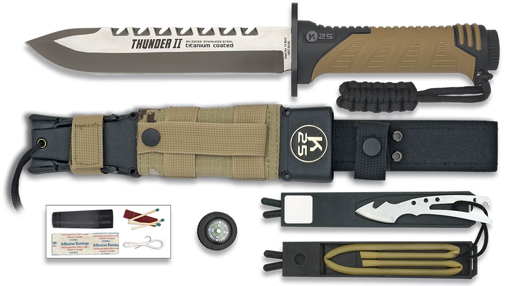 Cuchillo THUNDER II. Camo Sand
