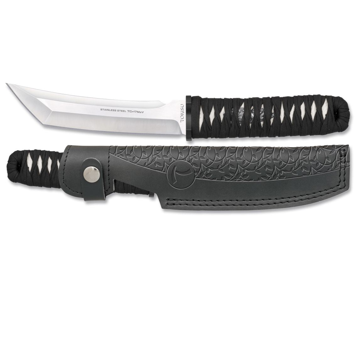 Couteau TOKISU avec étui en cuir. 15cm