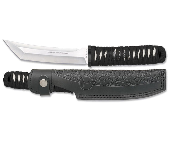 Cuchillo TOKISU con funda de piel. 15 cm