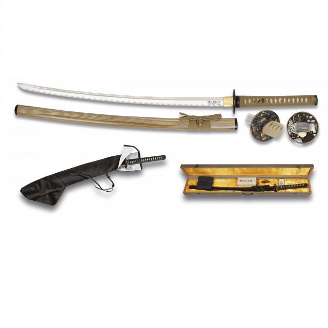 Katana Madera Asano avec housse, boite, 2 tsubas et kit de nettoyage