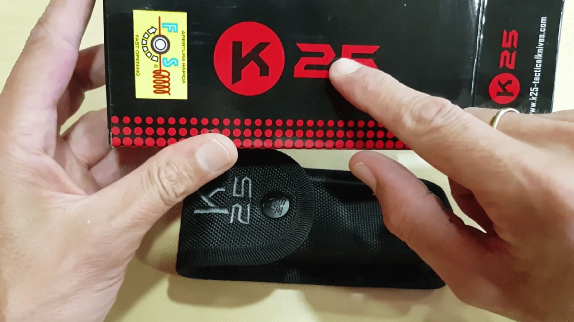 Navaja Táctica K25 G10 negra PT-109