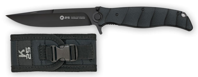 Navaja K25 G10 Negra – Hoja 13 cm, Liner Lock Navajas ARTE y ACERO 