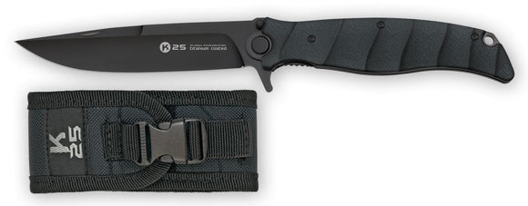 Navaja K25 G10 Negra – Hoja 13 cm, Liner Lock Navajas ARTE y ACERO 