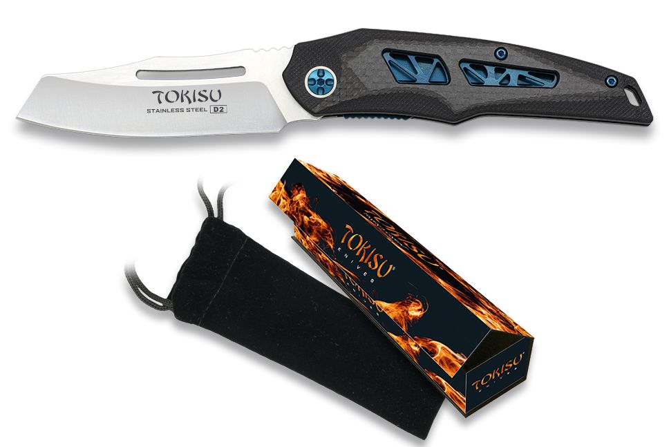 Navaja Tokisu. acero D2. Rodamientos CNC