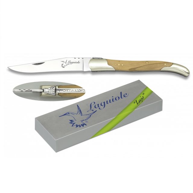 Navaja LAGUIOLE Madera Olivo 9 cm