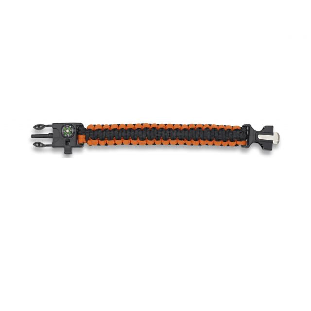 Pulsera Paracord supervivencia Naranja/ Negro