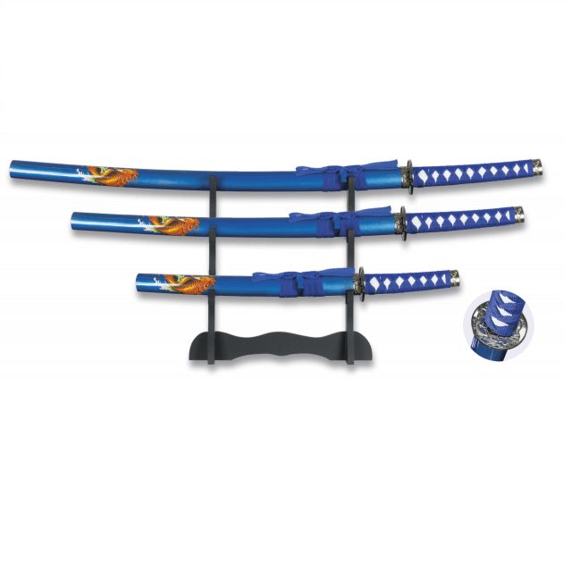 Set de Katanas Blue TORII MOTOTADA con Peana