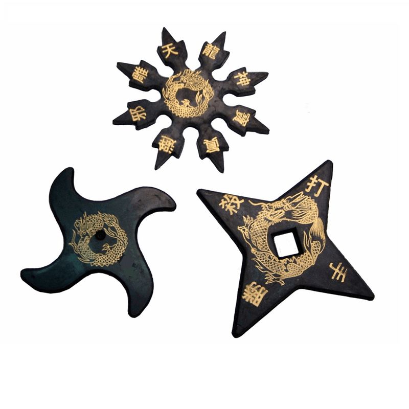 Shurikens de goma para entrenamiento