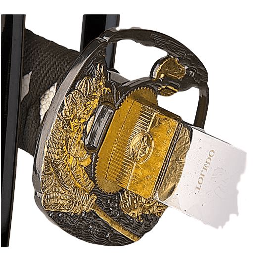 WAKIZASHI JAPONÉS DECORATIVO CON VAINA NEGRA