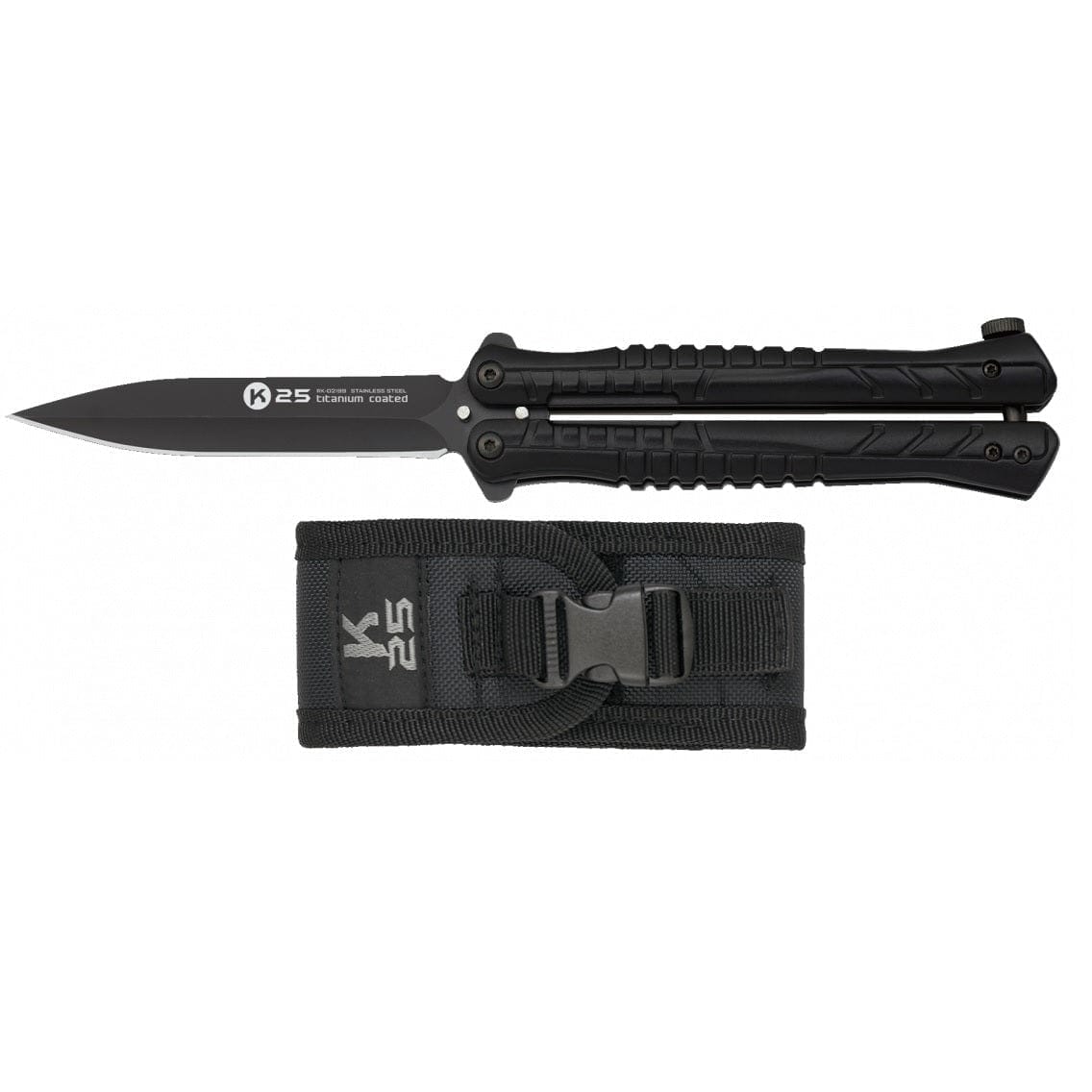 Navaja Abanico K25 Negro 10 cm