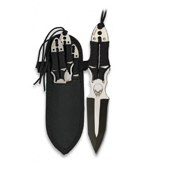 Set 3 kunais o Cuchillos Lanzadores SILVER BONE