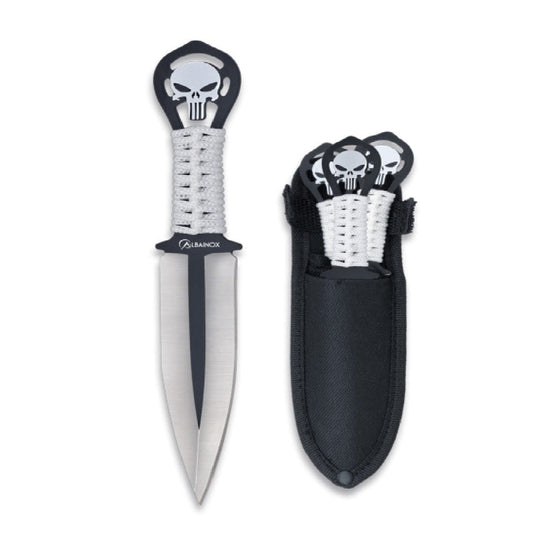 Set de 3 Kunais o Cuchillos Lanzadores SKULL