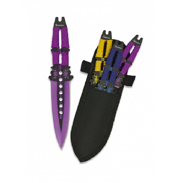 Set de 3 kunais o cuchillos lanzadores ninja - ARTE y ACERO