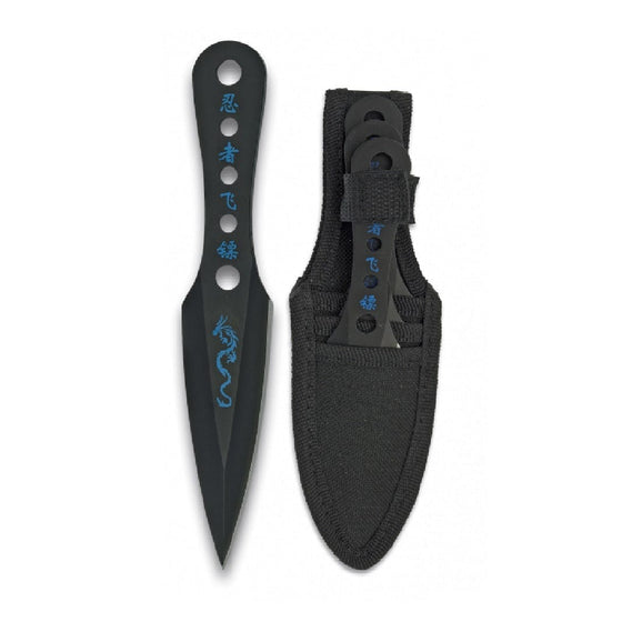 Set de 3 kunais o Cuchillos Lanzadores BLUE DRAGON